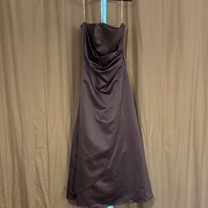 David's Bridal Elegant Strapless Black Dress includes matching purse and sash